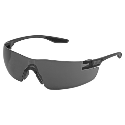 Discus Smoke Lens, Frosted Black Frame Safety Glasses Frameless