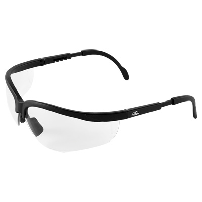 Picuda Clear Lens, Matte Black Frame Safety Glasses Half Frame