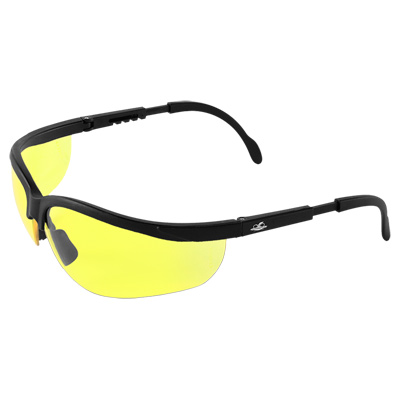 Picuda Yellow Lens, Matte Black Frame Safety Glasses Half Frame