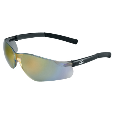 Pavon Rainbow Mirror Lens, Frosted Black Frame Safety Glasses Frameless