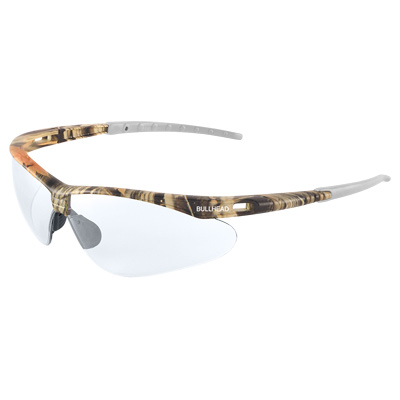Stinger Clear Anti-Fog Lens, Woodland Camouflage Frame Safety Glasses Vented Half Frame