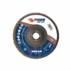 Big Cat 50783 High Density Premium Coated Abrasive Flap Disc, 7 in Dia Disc, 7/8 in Center Hole, 40 Grit, Coarse Grade, Aluminum Oxide Abrasive, Type 27/Flat Disc