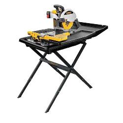 Black+Decker DeWALT D24000S Heavy Duty Wet Tile Saw Kit, 5/8 in Arbor/Shank