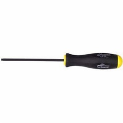 Bondhus 10603 Ball End Standard Length Screwdriver, 1/16 in BallDriver Hex Point, 4.7 in OAL, Thermoplastic/Soft Rubber Handle, ProGuard