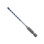 Bosch BlueGranite Turbo HCBG01T Rotary Hammer Drill Bit, 1/8 in Drill Bit, 1/8 in Hex Shank, 2 in D Cutting, Carbide/Steel Cutting Edge, 4 in OAL