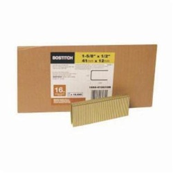 Bostitch 16S2-25SG10M Heavy Duty Medium Crown Staples, 1 in L Leg, Chisel Point, Steel, 1 in W Crown