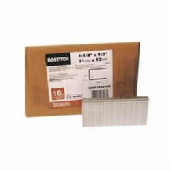 Bostitch 16S4-38FG10M Heavy Duty Medium Crown Staples, 1-1/2 in L Leg, Chisel Point, Steel, 1/2 in W Crown