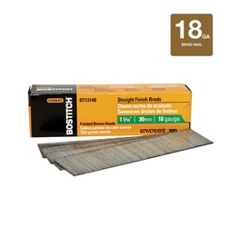 Bostitch BT1314B BT Series Finishing Nail, 1-3/16 in L, 18 ga, Coated, Steel