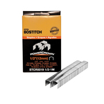 Bostitch PowerCrown STCR50191/2-1M STCR 2619 Heavy Duty Staples, 1/2 in L Leg, Chisel Point, High Carbon Steel, 7/16 in W Crown