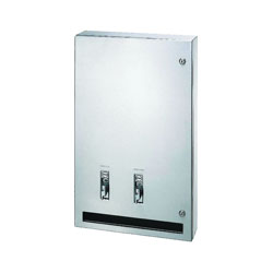 Bradley 407-114500 Contemporary Napkin/Tampon Vendor, 21 Sanitary Napkins, 28 Tampons Capacity, Surface Mount, Stainless Steel