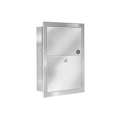 Bradley BradEX 4731-150000 Standard Lockable Napkin Disposal, 12-3/4 in W, Stainless Steel