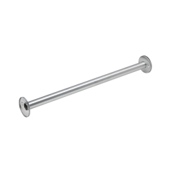 Bradley 9531-036000 Standard Straight Shower Curtain Rod, 1-1/4 in Dia Rod, Stainless Steel, Satin