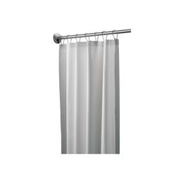 Bradley BradEX 9533-367200 Standard Antimicrobial Shower Curtain, 36 in W x 0.14 in THK, Vinyl, White, Domestic