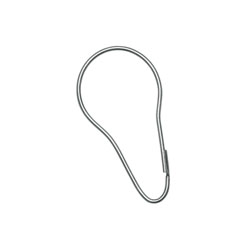 Bradley BradEX 9536-000000 Standard Shower Curtain Hook With Snap Fastener, 3 in H, Stainless Steel, Import