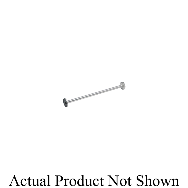 Bradley 9539-036000 Standard Straight Shower Curtain Rod, 1-1/4 in Dia Rod, Stainless Steel, Satin