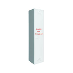 Bradley Lenox EPFT-S1260-200 End Panel, For Use With Flat Top Standard or Z Locker, HDPE, Gray