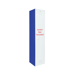 Bradley Lenox EPFT-S1260-203 End Panel, For Use With Flat Top Standard or Z Locker, HDPE, Deep Blue