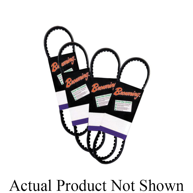 Browning 1093616 Non-Cogged Fractional Horsepower Belt, 2L Section, 9/32 in W Top, 22 in L Outside, 0.16 in THK, EPDM