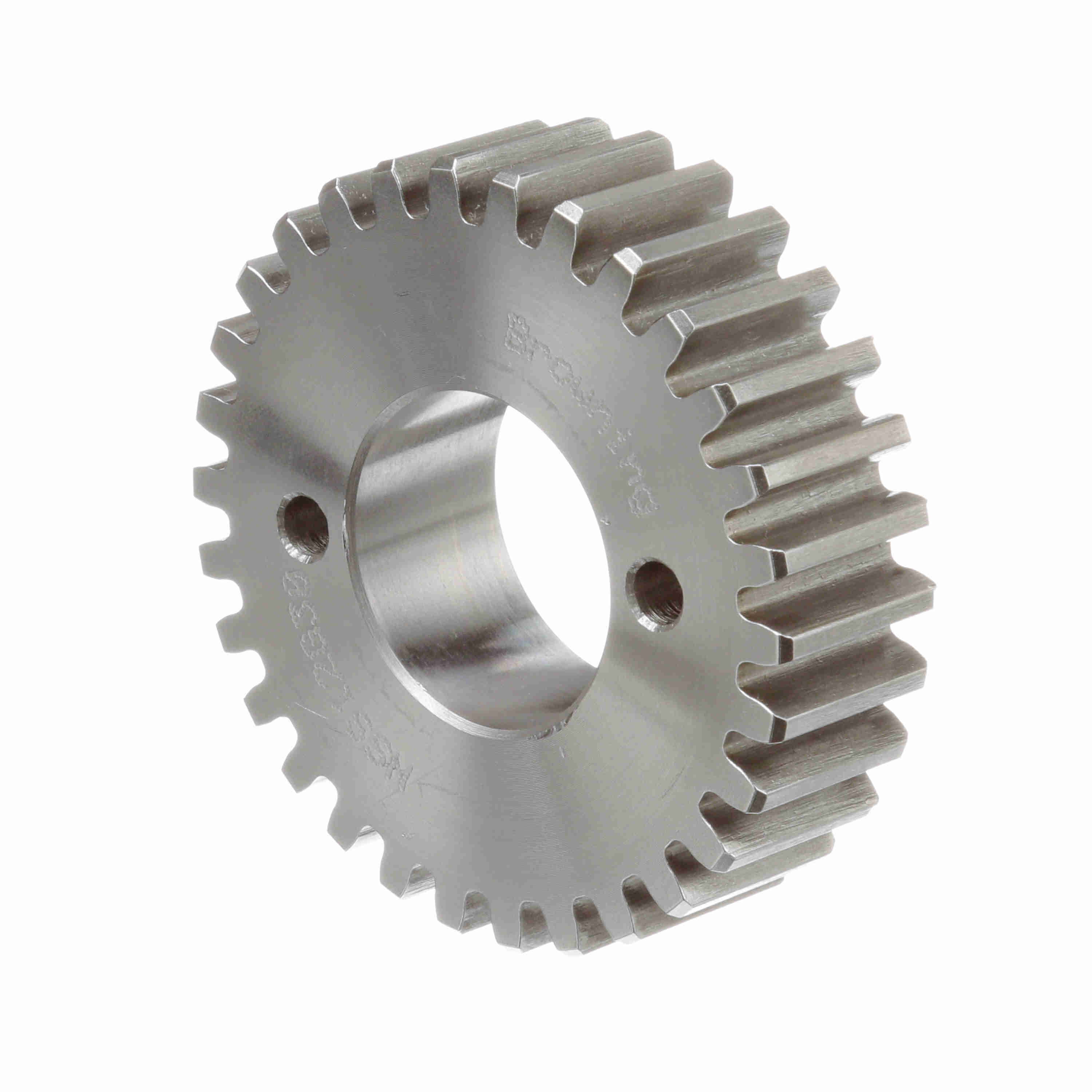 Browning 1213685 Spur Gear With Type G Split Taper Bushing, 12 Diametral Pitch, 14.5 deg, 3/4 in W Face, 30 Teeth, 2-1/2 in Dia Pitch, 3/8 in Dia Bore, Steel
