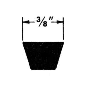 Browning 1093848 Non-Cogged Fractional Horsepower Belt, 3L Section, 3/8 in W Top, 26 in L Outside, 7/32 in THK, Neoprene