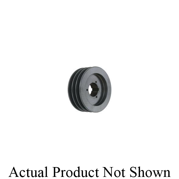 Browning 1002161 TB Series Type 13 Web Multiple Sheave With Split Taper Bushing, 1/2 to 1-3/4 in Split Taper Bore, 6.95 in OD, 3 Grooves, 6.4 in (A)/6.9 in (B) Dia Pitch, 2-1/2 in W Face