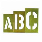 C.H.Hanson 10027 33-Piece Interlocking Reusable Single Letter Stencil Set, 3/4 in H, Gold, 28 ga Brass