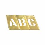 C.H.Hanson 10029 33-Piece Interlocking Reusable Single Letter Stencil Set, 1-1/2 in H, Gold, 28 ga Brass