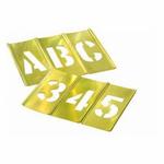C.H.Hanson 10066 45-Piece Interlocking Reusable Single Letter and Number Stencil Set, 1/2 in H, Gold, 28 ga Brass
