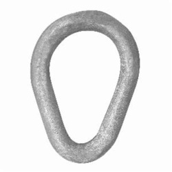 Campbell 3625235 Weldless Pear Shape Sling Link, 1/2 in Trade, 2900 lb Load, Drop Forged Carbon Steel, Galvanized