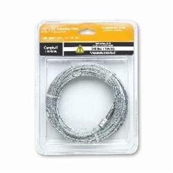 Campbell 5977405CBL Cable With Swaged Eye On One End, 1/8 in Cable, 50 ft L, 7 x 7 Strand, 340 lb Load, Galvanized Steel