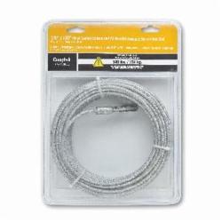 Campbell 5977610CBL Coated Cable With Swaged Eye On One End, 1/8 in Cable, 100 ft L, 7 x 7 Strand, 340 lb Load, Galvanized Steel