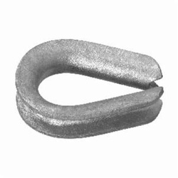 Campbell 6260201 Heavy Wire Rope Thimble, 1/4 in Dia Wire Rope, Hot Rolled Mild Steel, Galvanized