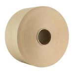 CENTRAL K7450 260 Fragile Medium Duty Printed Reinforced Water Activated Tape, 450 ft L x 3 in W, 7 mil THK, High Melt Index Polypropylene Based Co-Polymer/Chemically Grafted Starch Based Copolymer Adhesive, Natural Kraft Paper Backing, Natural