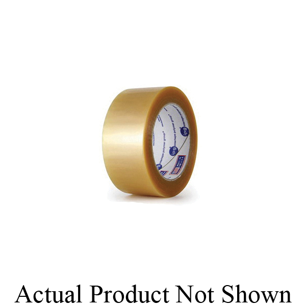 CENTRAL N8243 570 Hand Length Utility Grade Carton Sealing Tape, 50 m L x 48 mm W, 1.6 mil THK, Solvent Natural Rubber Adhesive, Biaxially Oriented Polypropylene Film Backing, Clear