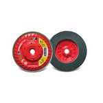 CGW 30142 Contaminant-Free Compact Coated Abrasive Flap Disc With Hub, 4-1/2 in Dia, 40 Grit, Coarse Grade, Z3 Zirconia Alumina Abrasive, Type 29/Conical Disc