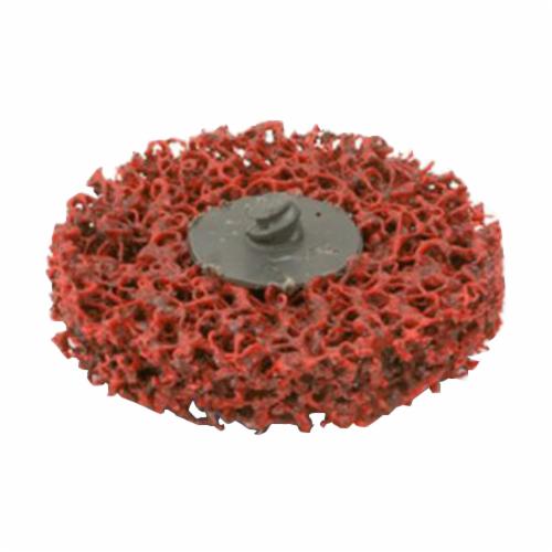 CGW 59060 EZ Series Roll-On Non-Woven Strip Wheel, 2 in Dia, 1/2 in Center Hole, 1/2 in W Face, Extra Coarse Grade, Silicon Carbide Abrasive