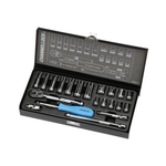 Channellock 34211 Socket Set, 1/4 in Drive, 21 Pieces, Chrome Vanadium Steel