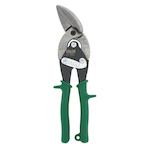 Channellock 610FR Offset Left Cut Aviation Snip, 18 ga Rolled Steel/22 ga Stainless Steel Cutting, 1-1/4 in L of Cut, Aviation Snip, Forged Alloy Steel Blade, High Tensile Steel Handle, Push-on Grip