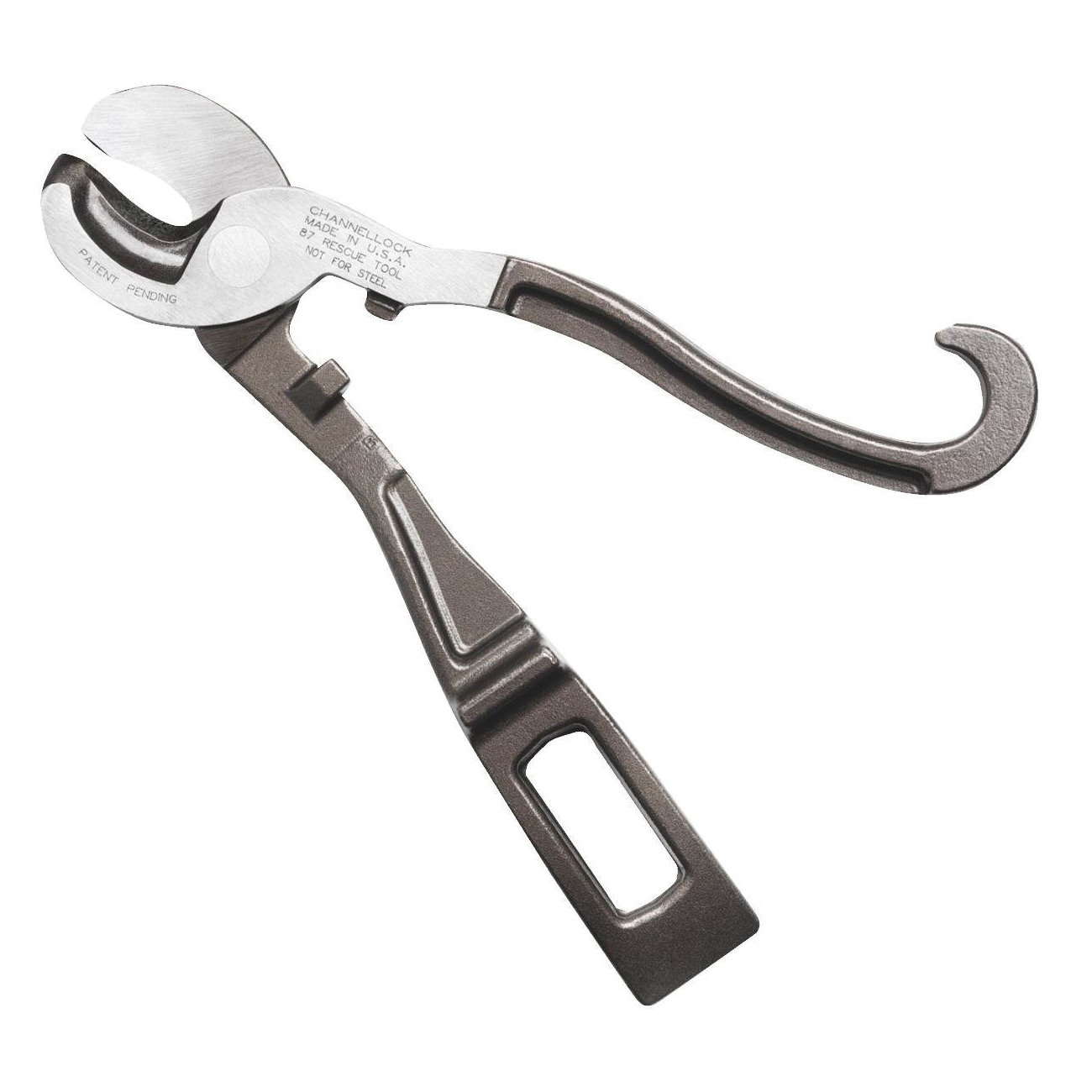 Channellock 87 Fireman Rescue Tool, 8.8 in OAL, Cross Cut, Drop Forged High Carbon Steel Jaw