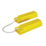 CHECKERS AC3512-P Aviation Wheel Chock, 3 in H x 5 in W x 12 in D, UV Stabilized Polyurethane, Yellow