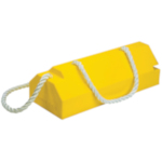 CHECKERS AC6820-LR Aviation Wheel Chock With 36 in Locking Rope, 6 in H x 8 in W x 20 in D, UV Stabilized Polyurethane, Yellow