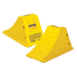 CHECKERS AT3514-AC-Y All Terrain Heavy Duty Wheel Chock, 12-1/4 in H x 11-1/4 in W x 21 in D, UV Stabilized Polyurethane, Yellow