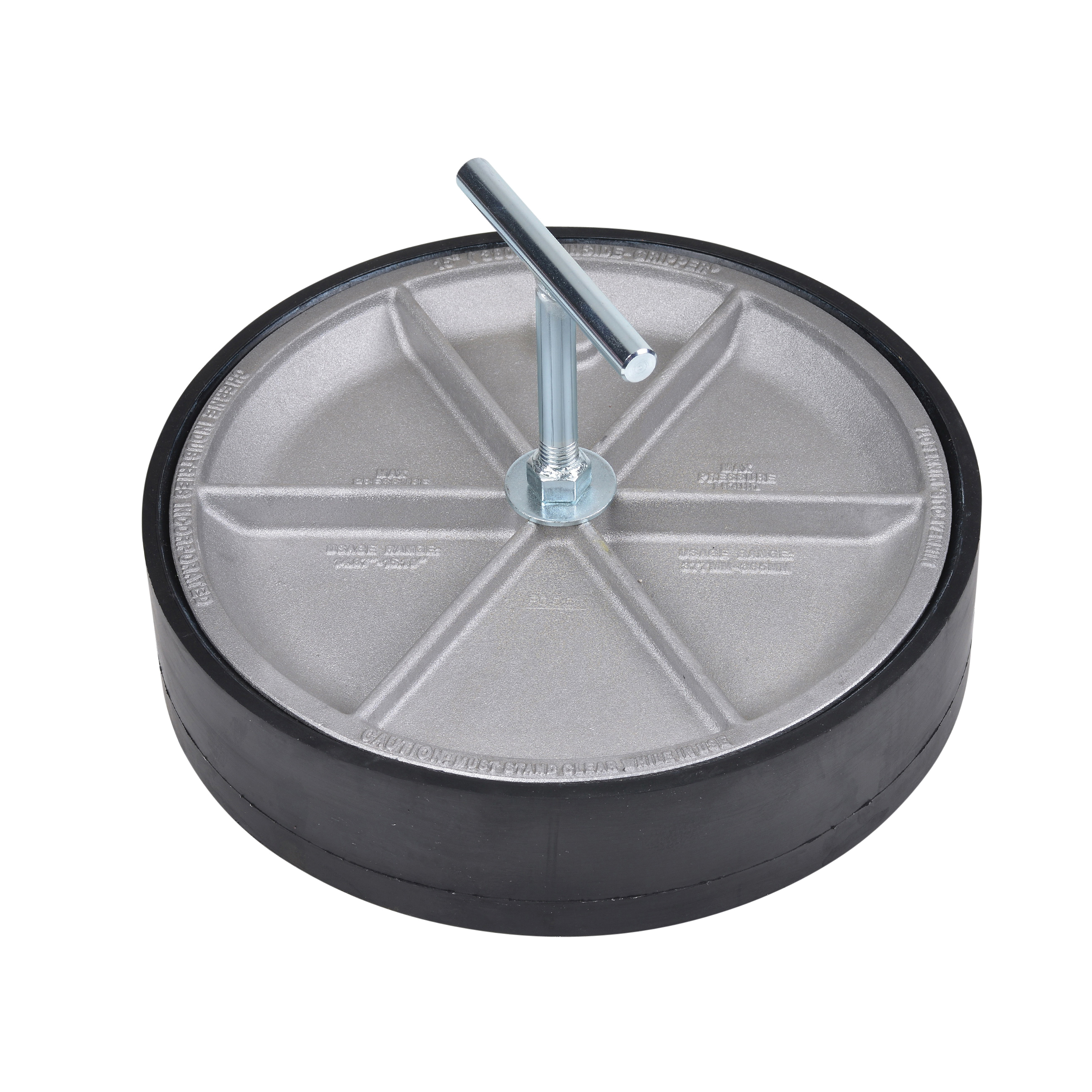 Cherne Gripper 272930 Mechanical Pipe Plug, 15 in Nominal, Aluminum