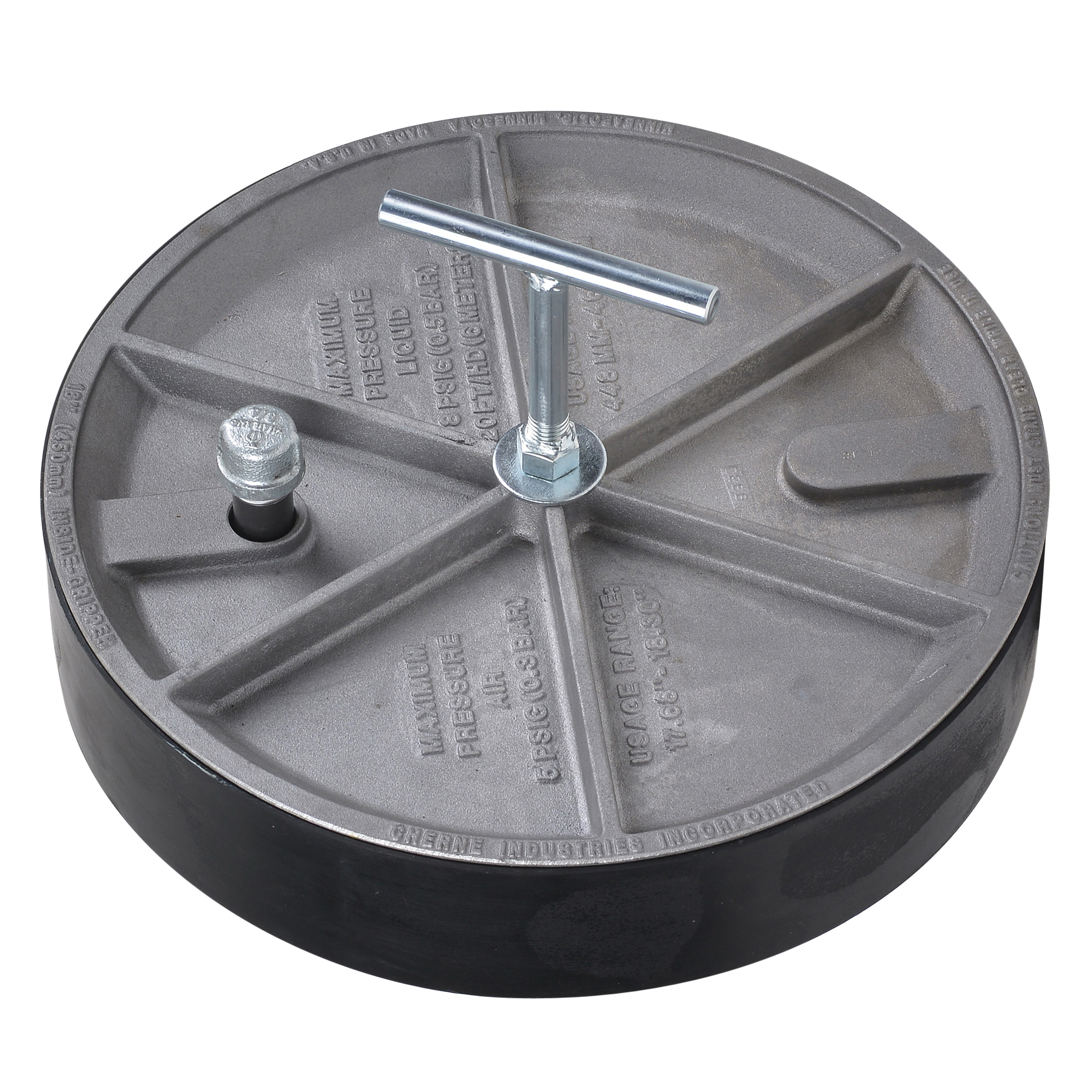 Cherne Gripper 272998 Mechanical Pipe Plug With Bypass, 18 in Nominal, Aluminum