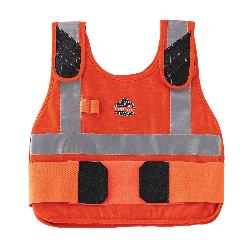 Chill-Its 12205 6225 Premium Flame-Resistant Phase Change Cooling Vest, S/M, Orange, Modacrylic Cotton, Hook and Loop Closure