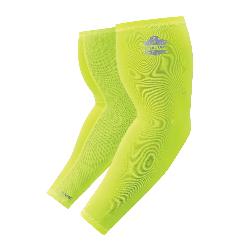 Chill-Its 12284 6690 Cooling Arm Sleeves, L, 17 in L, Knit Fabric, Lime