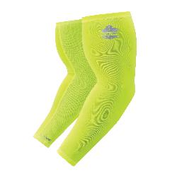 Chill-Its 12285 6690 Cooling Arm Sleeves, XL, 17 in L, Knit Fabric, Lime