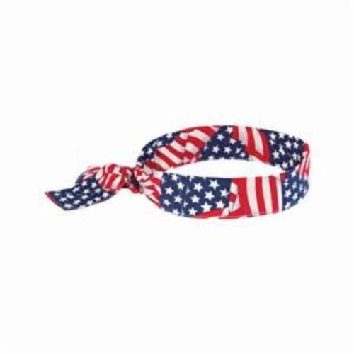 Chill-Its 12303 6700 Evaporative Cooling Bandana, Universal, Stars and Stripe, Polymer, Tie Closure