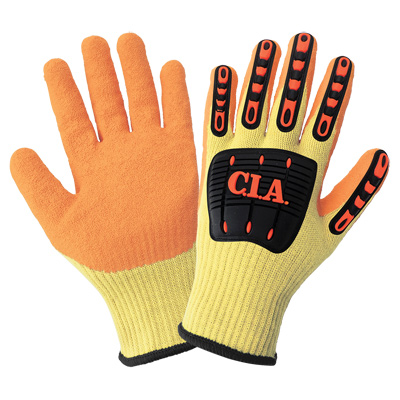 Vise Gripster C.I.A. Cut and Impact Resistant Rubber-Coated Palm High-Visibility Gloves 10(XL)