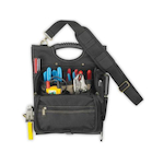 CLC 1509 Professional Electrician's Tool Pouch With (21) Pockets, For Use With Tool and Tester, Polyester, Black